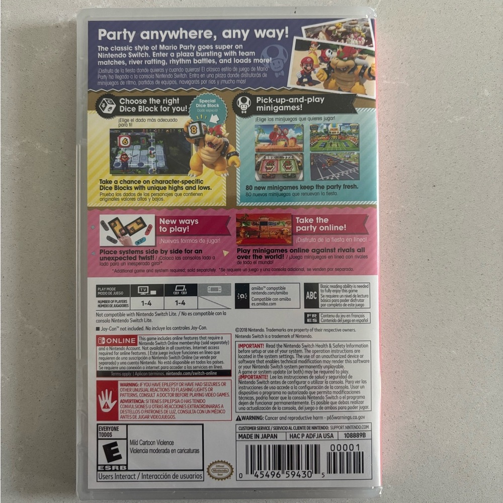 Nintendo Mario Party Game for Switch - Vibrant Colors